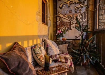 Balcón Fachada Casa rural Moradiellos Axtur en Arenas de Cabrales.